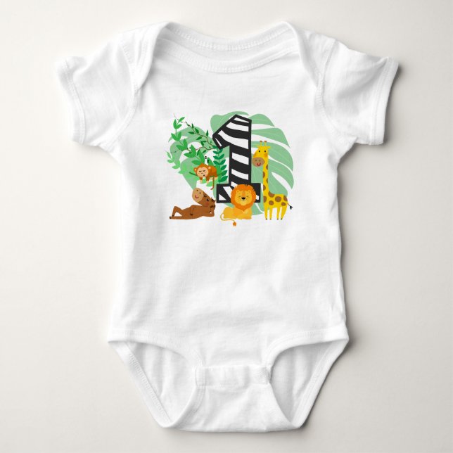 Body Para Bebé Happy First Birthday Baby! (Anverso)