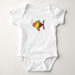 Body Para Bebé Happy Fish Baby Tee