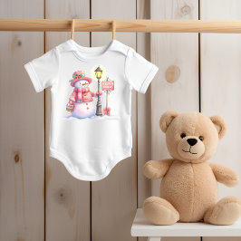 Body Para Bebé Happy Holidays Snowman Baby Bodysuit