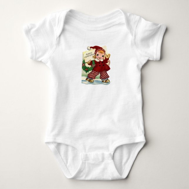 Body Para Bebé Happy Ice Skater Baby Tee (Anverso)