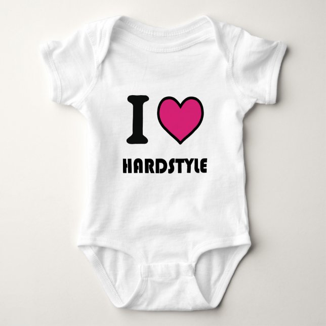 Body Para Bebé hardstyle del corazón i (Anverso)