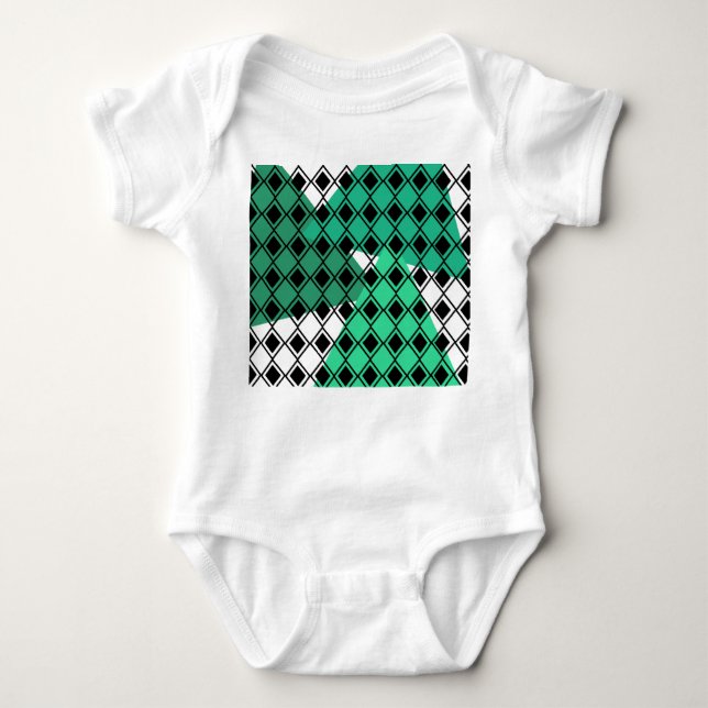 Body Para Bebé Harlequin del Triángulo Verde (Anverso)