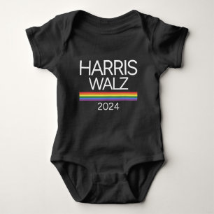 Body Para Bebé Harris Walz 2024 bandera del orgullo LGBTQ