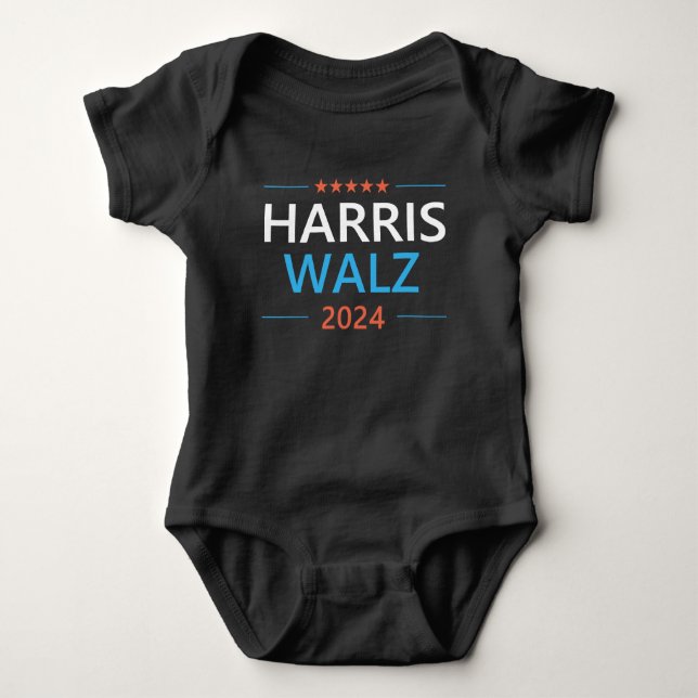 Body Para Bebé Harris Walz 2024 para presidente (Anverso)