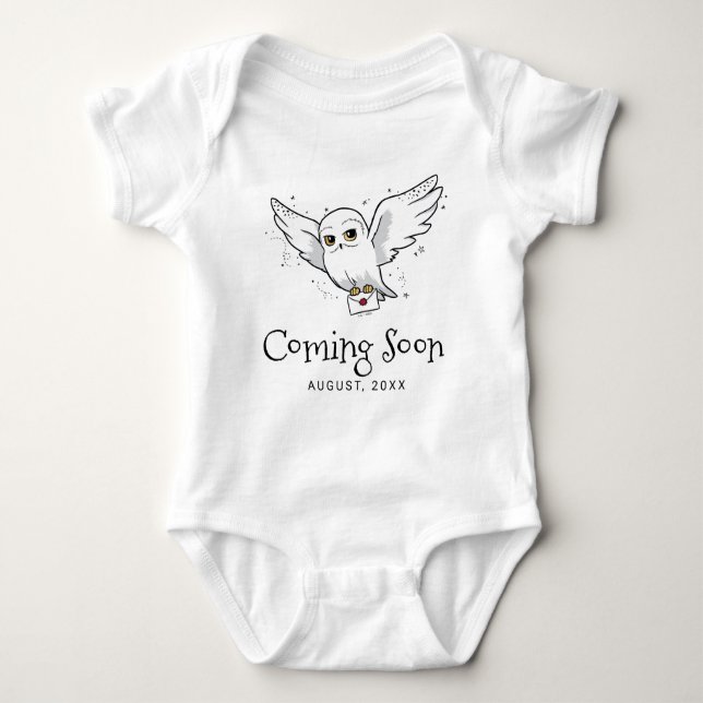 Body Para Bebé Harry Potter | Anuncio de Bebé Hedwig (Anverso)
