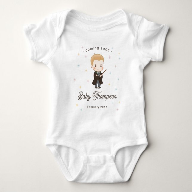 Body Para Bebé Harry Potter Chibi Draco Malfoy Wizard Baby Shower (Anverso)