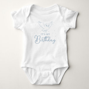 Body Para Bebé Harry Potter Hedwig Azul Cumpleaños Mágico