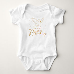Body Para Bebé Harry Potter Hedwig Oro Cumpleaños Mágico