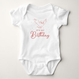Body Para Bebé Harry Potter Hedwig Pink Magical Birthday