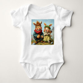 Body Para Bebé Hasenkinder im Frühlingsdorf 