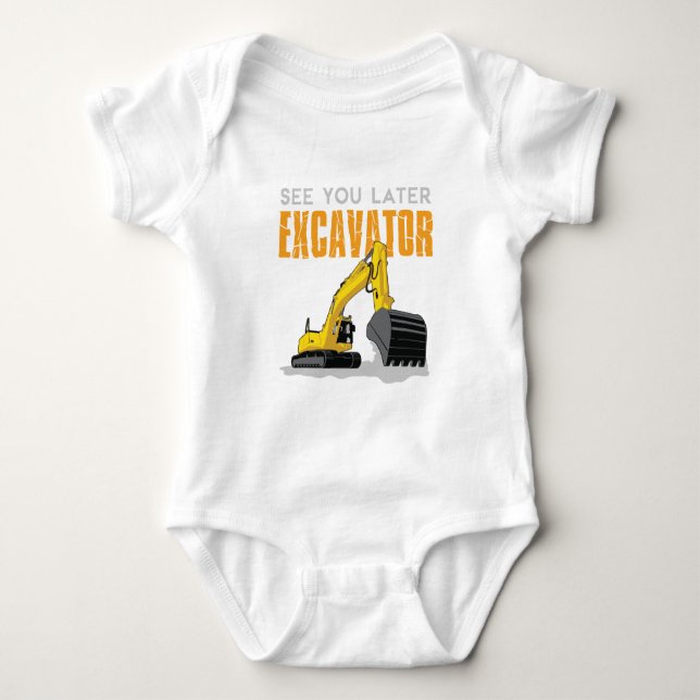 Body Para Bebé Hasta luego Excavador Niños Pequeños (Anverso)