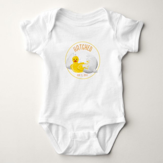 Body Para Bebé Hatched Baby Birthday (Anverso)