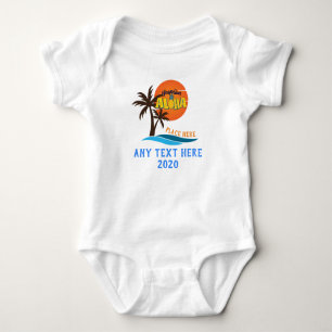 Body Para Bebé Hawaii Aloha Palm Tree Beach Match