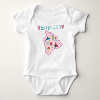 Body Para Bebé Hawaii Big Island Map Cute Pastel Illustration  To