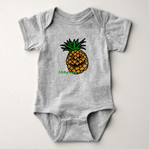 Body Para Bebé hawaii halloween piña alohaween