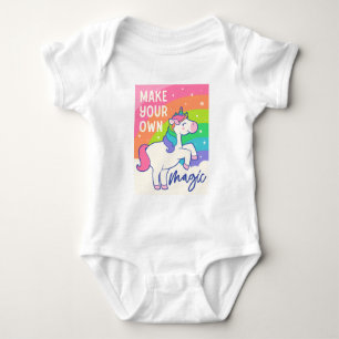 Body Para Bebé Haz tu propia magia Cute unicornio