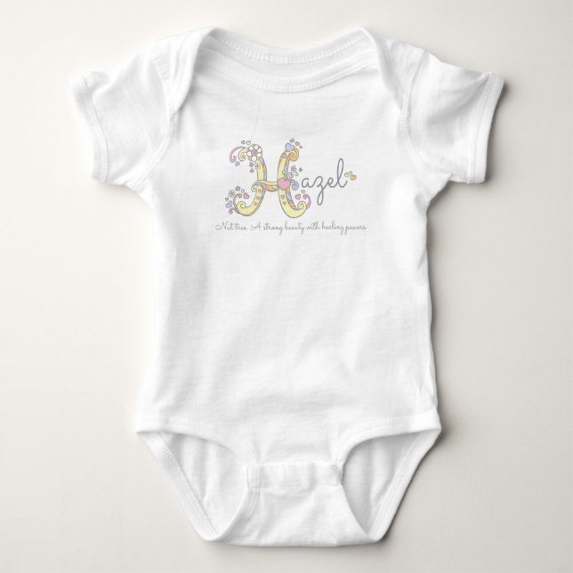 Body Para Bebé Hazel chicas Nombre H significa ropa de bebé monog (Anverso)