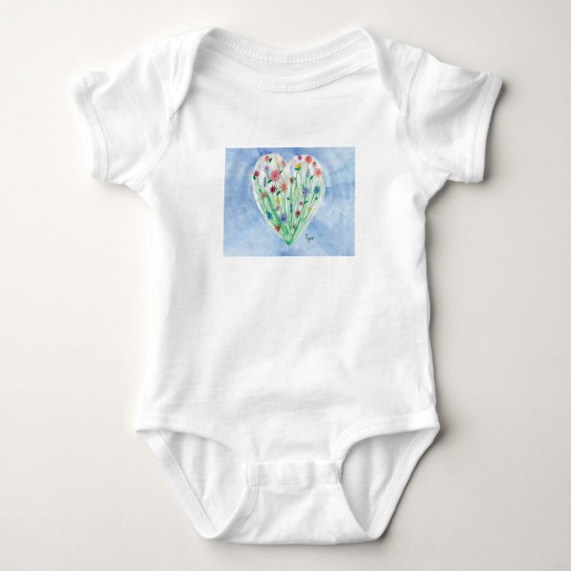Body Para Bebé Heart Garden - KidsArt para CHOC (Anverso)