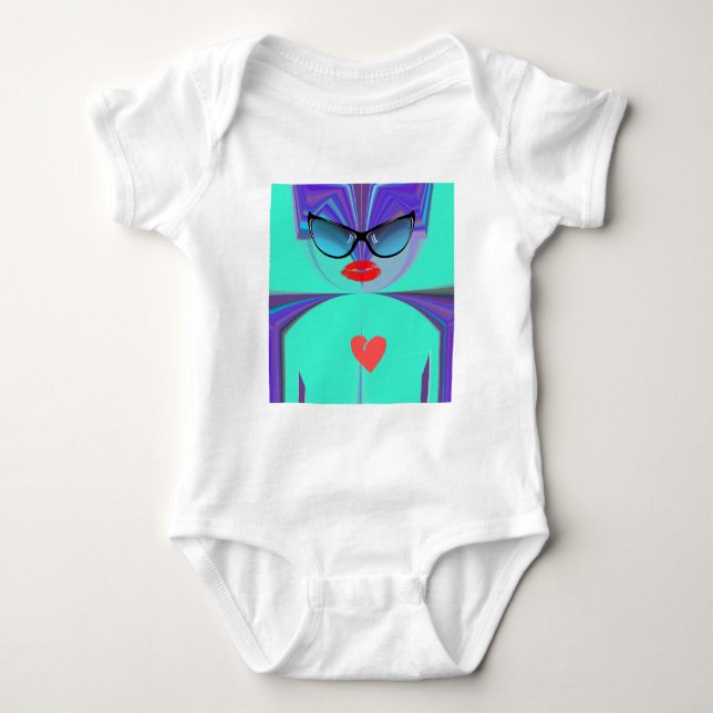 Body Para Bebé Heart Selfie (Anverso)