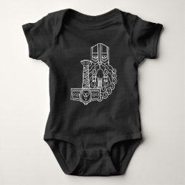 Body Para Bebé Heathen Norse Pagan Asatru Viking Thor Black