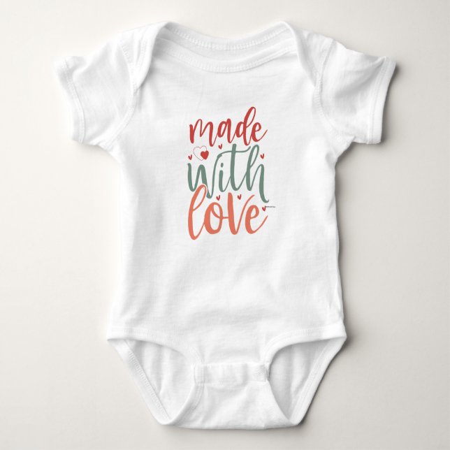 Body Para Bebé Hecho con amor - Baby Boy Bodysuit (Anverso)