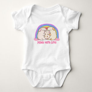 Body Para Bebé Hecho con Amor Cachorros de Familia Adorables