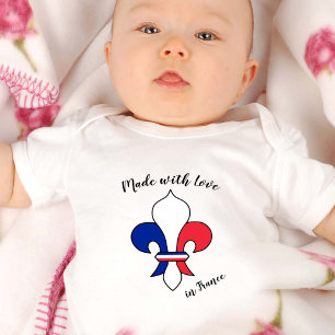 Body Para Bebé Hecho con amor en Francia / Lilly francesa, bander