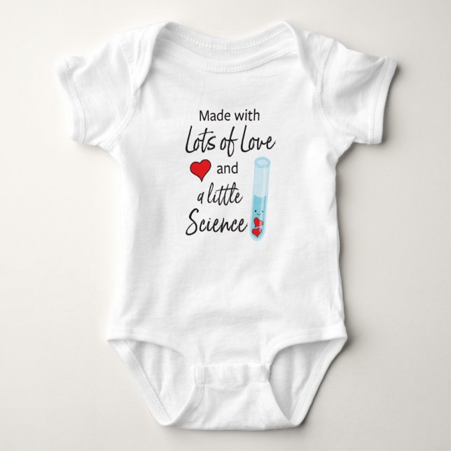 Body Para Bebé Hecho con mucho amor y un poco de ciencia (Anverso)