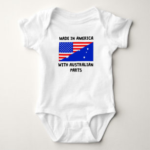 Body Para Bebé Hecho en americano con las piezas australianas