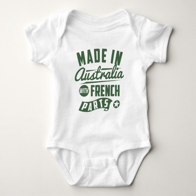 Body Para Bebé Hecho en Australia Con Partes Francesas (Anverso)