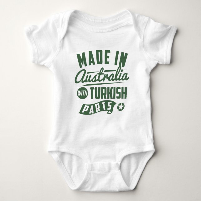 Body Para Bebé Hecho En Australia Con Partes Turcas (Anverso)