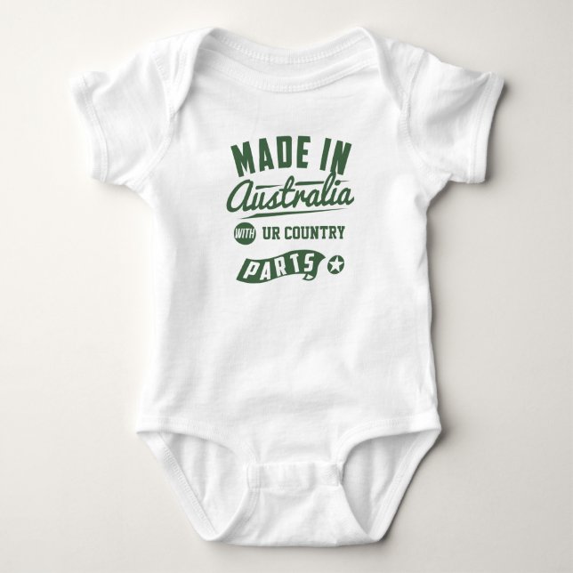 Body Para Bebé Hecho En Australia Con Personalizar De Piezas "Cou (Anverso)