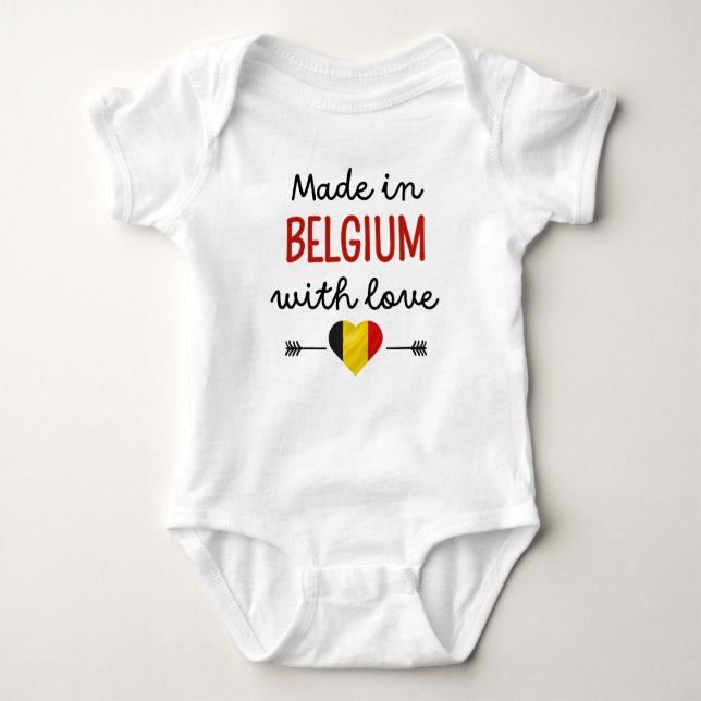 Body Para Bebé Hecho en Bélgica con amor (Anverso)