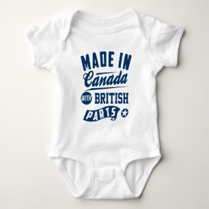 Body Para Bebé Hecho en Canadá con las piezas británicas