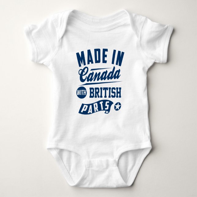 Body Para Bebé Hecho en Canadá con las piezas británicas (Anverso)