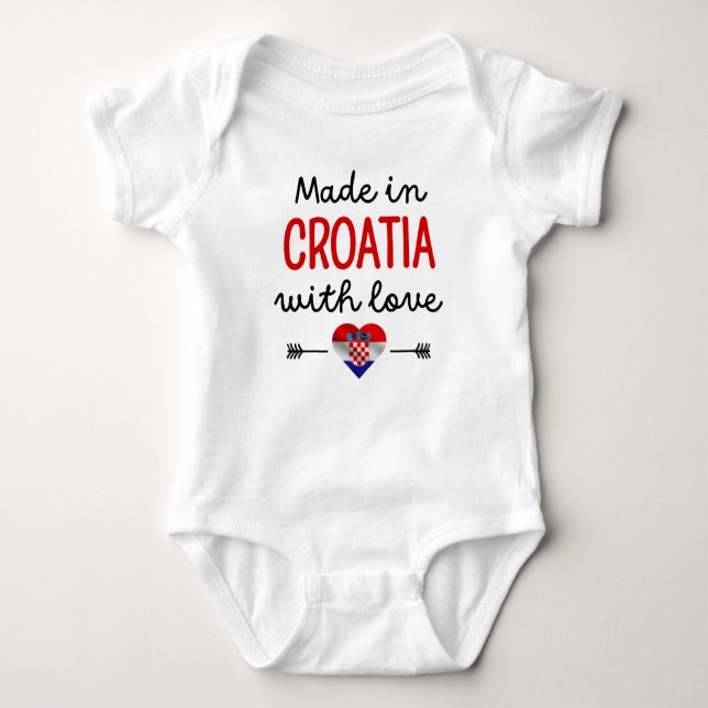 Body Para Bebé Hecho en Croacia con amor (Anverso)