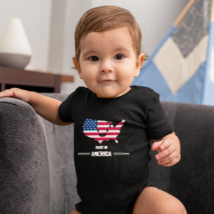 Body Para Bebé "Hecho en Estados Unidos" personalizado