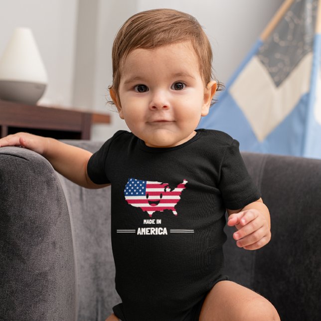 Body Para Bebé "Hecho en Estados Unidos" personalizado (Subido por el creador)