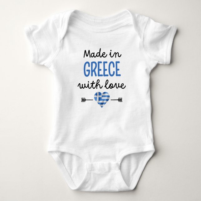 Body Para Bebé Hecho en Grecia con amor (Anverso)