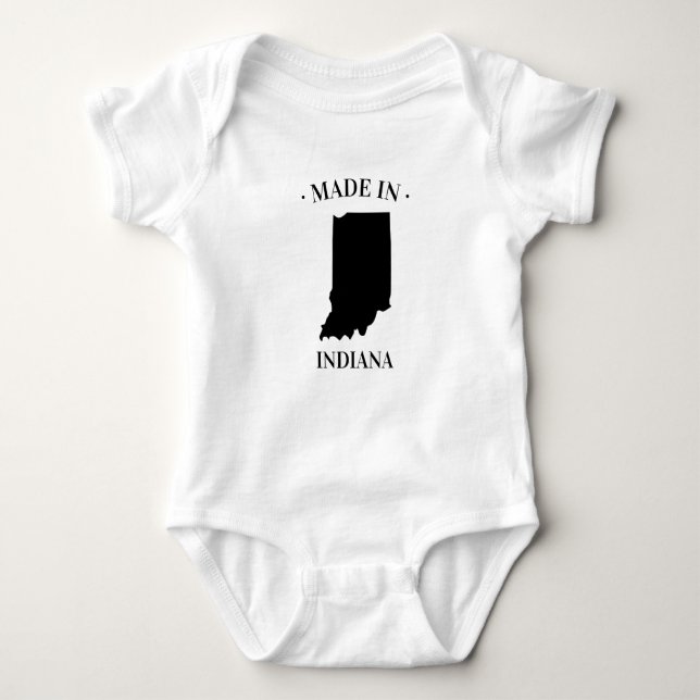 Body Para Bebé Hecho en Indiana IN Baby Bodysuit (Anverso)