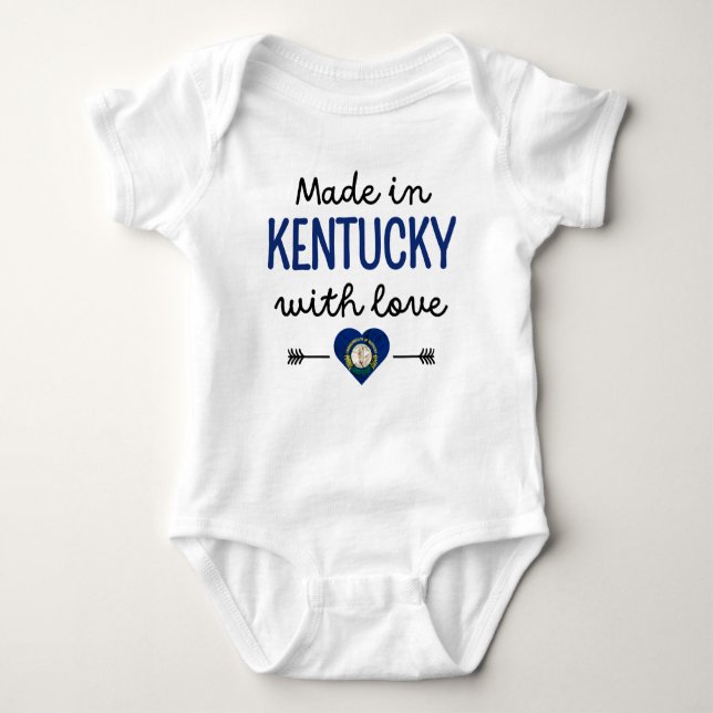 Body Para Bebé Hecho en Kentucky con amor (Anverso)