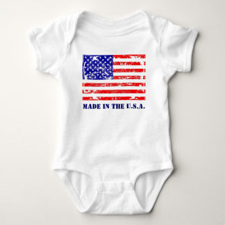 Body Para Bebé Hecho en la camiseta de la bandera americana de