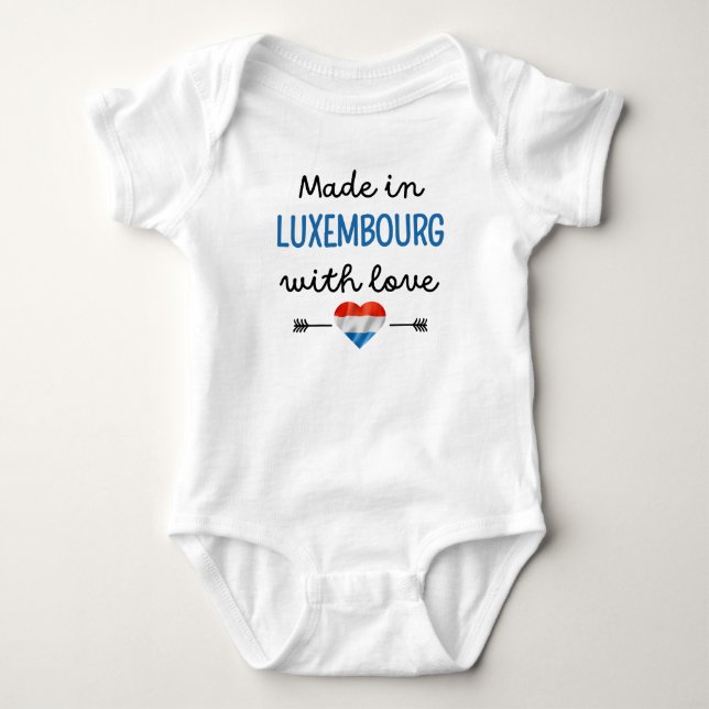Body Para Bebé Hecho en Luxemburgo con amor (Anverso)