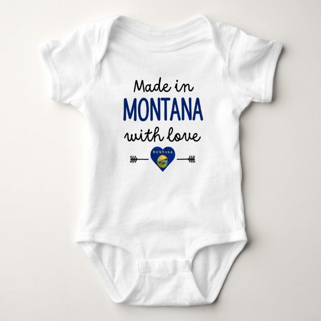 Body Para Bebé Hecho en Montana con amor (Anverso)