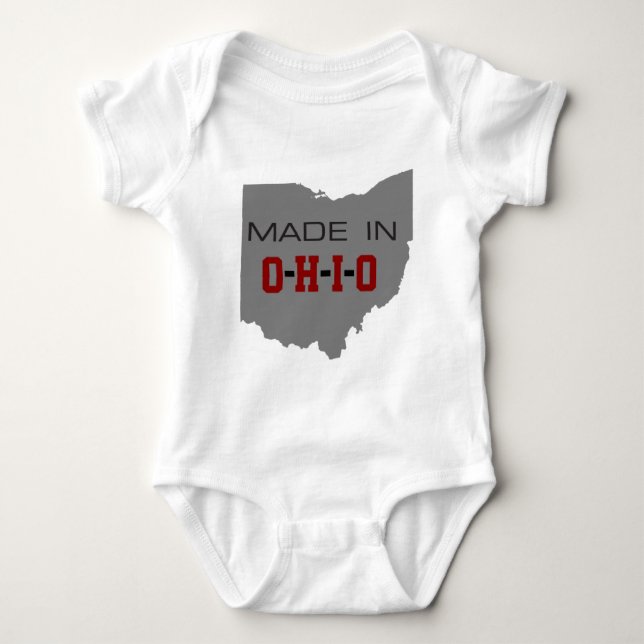 Body Para Bebé "Hecho en Ohio" BABY BODYSUIT (Anverso)
