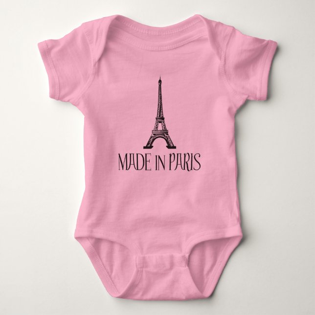 Body Para Bebé Hecho en París (Torre Eiffel) (Anverso)