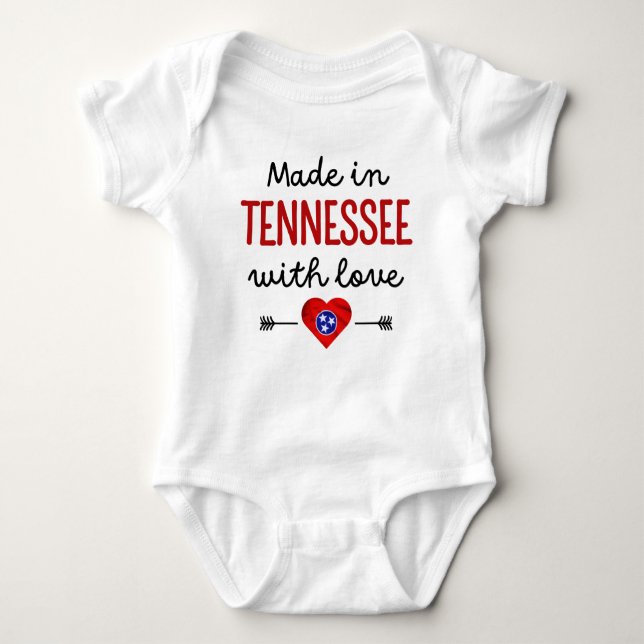 Body Para Bebé Hecho en Tennessee con amor (Anverso)