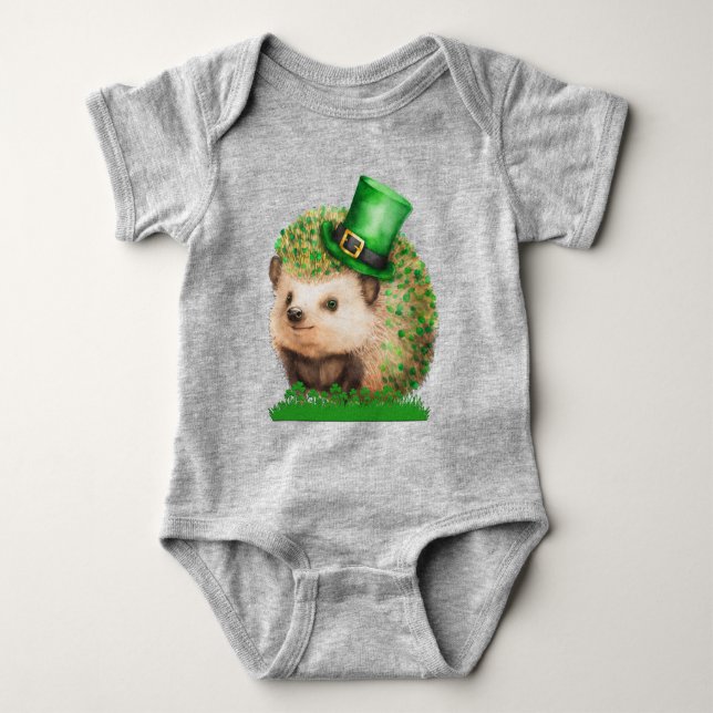 Body Para Bebé Hedgehog Baby Grey Bodysuit (Anverso)