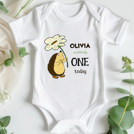 Body Para Bebé Hedgehog con flores