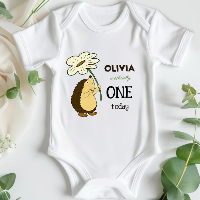 Body Para Bebé Hedgehog con flores (Subido por el creador)